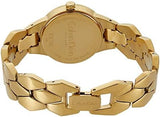 Buy Shop Calvin Klein Snake Silver Dial Yellow Gold Steel Strap Watch For Women - K6E23546 USA Online