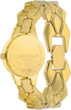 Buy Shop Calvin Klein Snake Silver Dial Yellow Gold Steel Strap Watch For Women - K6E23546 USA Online