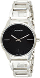 Buy Shop Calvin Klein Stately Black Dial Silver Steel Strap Watch for Women - K3G23121 USA Online