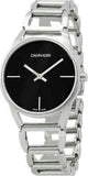 Buy Shop Calvin Klein Stately Black Dial Silver Steel Strap Watch for Women - K3G23121 USA Online