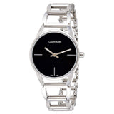 Buy Shop Calvin Klein Stately Black Dial Silver Steel Strap Watch for Women - K3G23121 USA Online