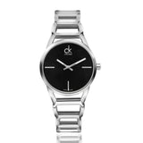 Buy Shop Calvin Klein Stately Black Dial Silver Steel Strap Watch for Women - K3G23121 USA Online