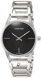 Buy Shop Calvin Klein Stately Black Dial Silver Steel Strap Watch for Women - K3G23121 USA Online