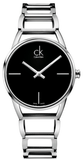 Buy Shop Calvin Klein Stately Black Dial Silver Steel Strap Watch for Women - K3G23121 USA Online