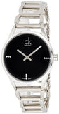 Buy Shop Calvin Klein Stately Black Dial Silver Steel Strap Watch for Women - K3G2312S USA Online