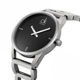 Buy Shop Calvin Klein Stately Black Dial Silver Steel Strap Watch for Women - K3G2312S USA Online