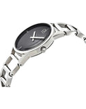 Buy Shop Calvin Klein Stately Black Dial Silver Steel Strap Watch for Women - K3G2312S USA Online