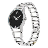 Buy Shop Calvin Klein Stately Black Dial Silver Steel Strap Watch for Women - K3G2312S USA Online
