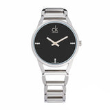 Buy Shop Calvin Klein Stately Black Dial Silver Steel Strap Watch for Women - K3G2312S USA Online