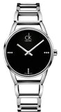 Buy Shop Calvin Klein Stately Black Dial Silver Steel Strap Watch for Women - K3G2312S USA Online
