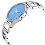 Buy Shop Calvin Klein Stately Blue Mother of Pearl Dial Silver Steel Strap Watch for Women - K3G2312N USA Online
