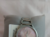 Buy Shop Calvin Klein Stately Pink Mother of Pearl Dial Silver Steel Strap Watch for Women - K3G2312E USA Online