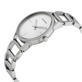 Buy Shop Calvin Klein Stately White Dial Silver Steel Strap Watch for Women - K3G23126 USA Online