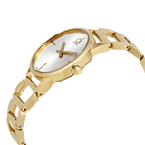 Buy Shop Calvin Klein Stately Silver Dial Gold Steel Strap Watch for Women - K3G23526 USA Online