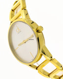Buy Shop Calvin Klein Stately Silver Dial Gold Steel Strap Watch for Women - K3G23526 USA Online