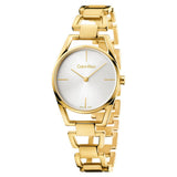 Buy Shop Calvin Klein Stately Silver Dial Gold Steel Strap Watch for Women - K3G23526 USA Online