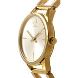 Buy Shop Calvin Klein Stately Silver Dial Gold Steel Strap Watch for Women - K3G23526 USA Online