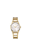 Buy Shop Calvin Klein Stately Silver Dial Gold Steel Strap Watch for Women - K3G23526 USA Online