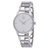 Buy Shop Calvin Klein Stately Silver Dial Silver Steel Strap Watch for Women - K3G2312W USA Online