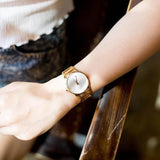 Buy Shop Calvin Klein Stately White Dial Gold Steel Strap Watch for Women - K3G2352W USA Online