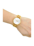 Buy Shop Calvin Klein Stately White Dial Gold Steel Strap Watch for Women - K3G2352W USA Online