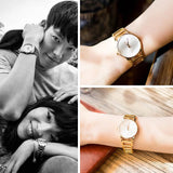 Buy Shop Calvin Klein Stately White Dial Gold Steel Strap Watch for Women - K3G2352W USA Online