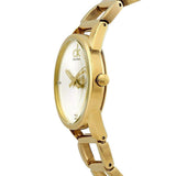 Buy Shop Calvin Klein Stately White Dial Gold Steel Strap Watch for Women - K3G2352W USA Online