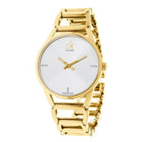 Buy Shop Calvin Klein Stately White Dial Gold Steel Strap Watch for Women - K3G2352W USA Online