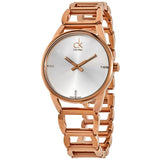 Buy Shop Calvin Klein Stately White Dial Gold Steel Strap Watch for Women - K3G2362W USA Online