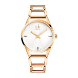Buy Shop Calvin Klein Stately White Dial Gold Steel Strap Watch for Women - K3G2362W USA Online