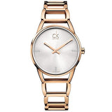Buy Shop Calvin Klein Stately White Dial Gold Steel Strap Watch for Women - K3G2362W USA Online