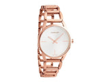 Buy Shop Calvin Klein Stately White Dial Rose Gold Steel Strap Watch for Women - K3G23626 USA Online
