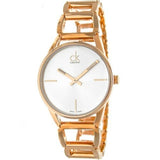 Buy Shop Calvin Klein Stately White Dial Rose Gold Steel Strap Watch for Women - K3G23626 USA Online