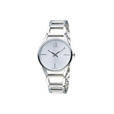 Buy Shop Calvin Klein Stately White Dial Silver Steel Strap Watch for Women - K3G23126 USA Online