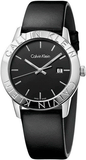 Buy Shop Calvin Klein Steady Black Dial Black Leather Strap Watch for Women - K7Q211C1 USA Online