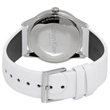 Buy Shop Calvin Klein Steady Silver Dial White Leather Strap Watch for Women - K7Q211L6 USA Online