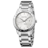 Buy Shop Calvin Klein Steady Silver Dial Silver Steel Strap Watch for Women - K7Q21146 USA Online