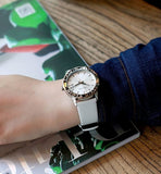Buy Shop Calvin Klein Steady Silver Dial White Leather Strap Watch for Women - K7Q211L6 USA Online