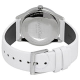 Buy Shop Calvin Klein Steady Silver Dial White Leather Strap Watch for Women - K7Q211L6 USA Online