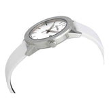 Buy Shop Calvin Klein Steady Silver Dial White Leather Strap Watch for Women - K7Q211L6 USA Online