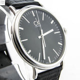 Buy Shop Calvin Klein Surround Black Dial Black Leather Strap Watch for Men - K3W211C1 USA Online
