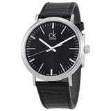 Buy Shop Calvin Klein Surround Black Dial Black Leather Strap Watch for Men - K3W211C1 USA Online