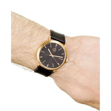 Buy Shop Calvin Klein Surround Black Dial Black Leather Strap Watch for Men - K3W216C1 USA Online