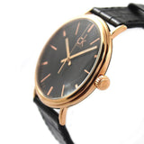 Buy Shop Calvin Klein Surround Black Dial Black Leather Strap Watch for Men - K3W216C1 USA Online