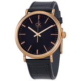 Buy Shop Calvin Klein Surround Black Dial Black Leather Strap Watch for Men - K3W216C1 USA Online