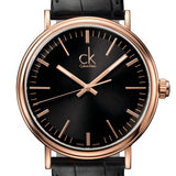 Buy Shop Calvin Klein Surround Black Dial Black Leather Strap Watch for Men - K3W216C1 USA Online