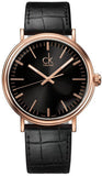 Buy Shop Calvin Klein Surround Black Dial Black Leather Strap Watch for Men - K3W216C1 USA Online