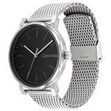 Buy Shop Calvin Klein Surround Black Dial Silver Mesh Bracelet Watch for Men - K3W21121 USA Online