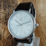 Buy Shop Calvin Klein Surround Silver Dial Black Leather Strap Watch for Men - K3W211C6 USA Online
