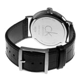 Buy Shop Calvin Klein Surround Silver Dial Black Leather Strap Watch for Men - K3W211C6 USA Online